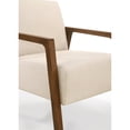 thumbnail image 5 of Omax Decor Fletcher Solid Wood & Fabric Upholstered Lounge Accent Chair in Beige, 5 of 7