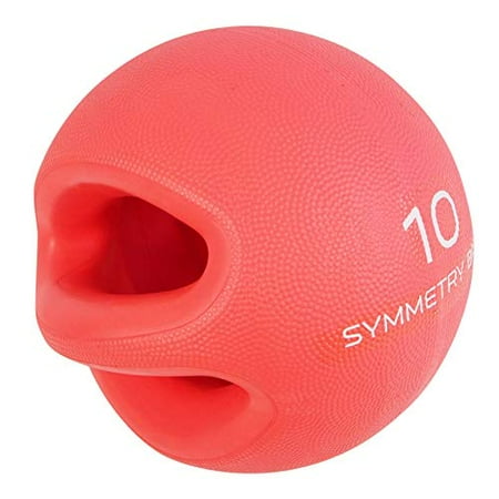Smart Body Symmetry Ball - Patented Dual Handled Medicine Ball for Core Strength (10-Pound Red)