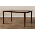 thumbnail image 6 of Eveline Modern and Contemporary Walnut Brown Finished Rectangular Wood Dining Table, 6 of 6