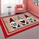 thumbnail image 2 of Alfombra navideña de estilo europeo y americano para sala de estar, alfombra roja, decoración festiva para el hogar, alfombra antideslizante navideña., 2 of 5