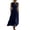 Navy, variant on CHUMUD Summer Linen Blend Dresses for Women Round Neck Sleeveless Maxi Dress, Casual Loose Fit Dress with Pockets, Flowy Swing Dress