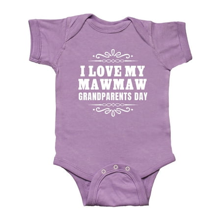 

Inktastic Grandparents Day I Love My Mawmaw Gift Baby Boy or Baby Girl Bodysuit