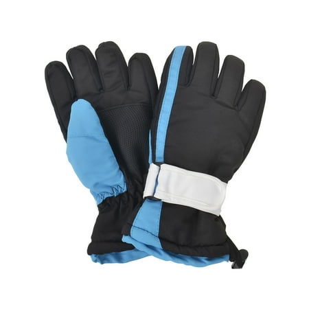 - Simplicity Boys Kids Waterproof Thinsulate Colorblocked Snow Ski Gloves, M