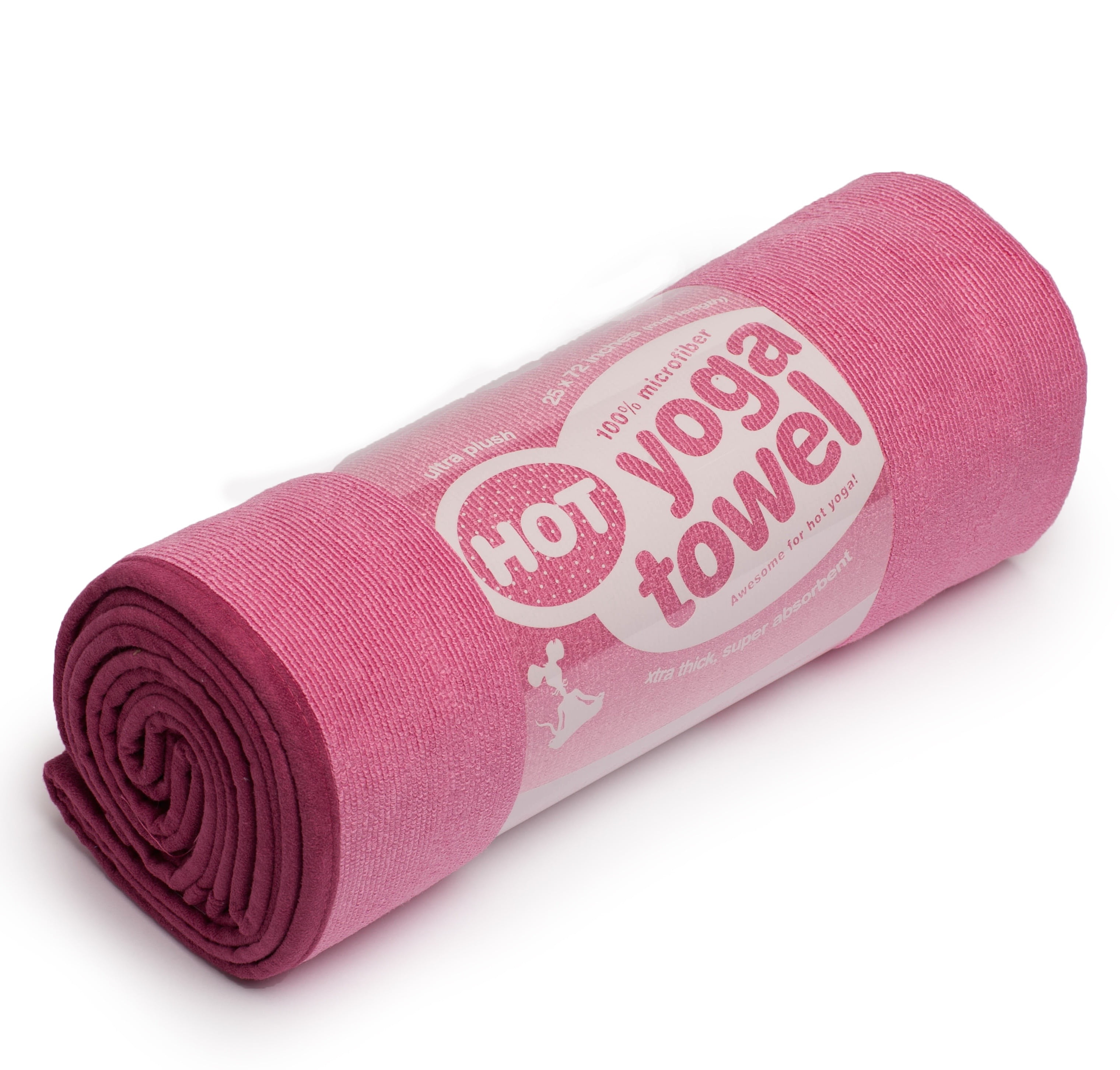 YogaRat Hot Yoga Towels 3 mat sizes and hand size (Mat Size Pink