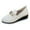White, variant on Rokment Platform Wedge Oxfords Slip on Penny Loafers Walking Shoes for Women with Memory Foam Stylish Casual Metal Chain Chunky High Heel Business Work Dress Shoes Black Size 6.5