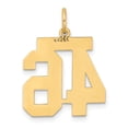 thumbnail image 3 of Auriga Fine Jewelry 14K Yellow Gold Medium Satin Number 46 Charm for Women, 3 of 6