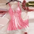 thumbnail image 5 of Hfnxid Lingerie for Women Lace Babydoll Chemise with Garter Mesh Nightgowns, 5 of 8