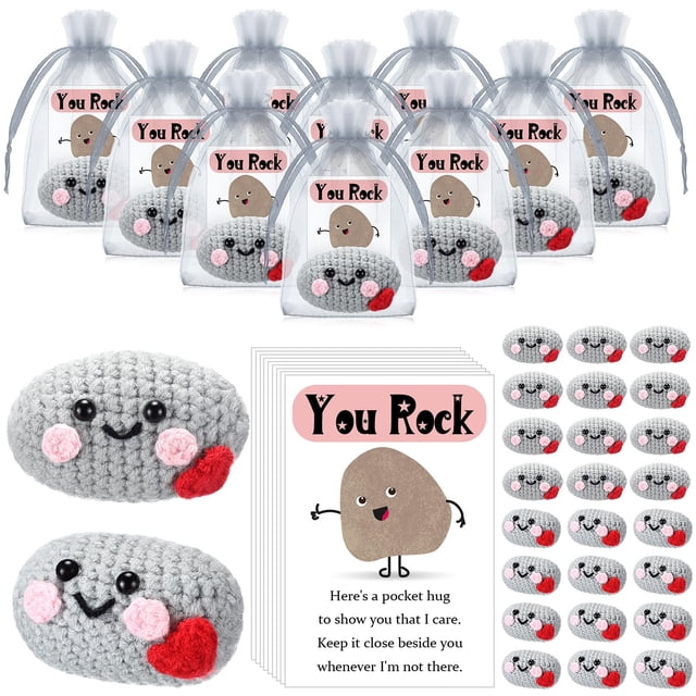 Pocket Hug Gift Hyden You Rock con piedras positivas, juego de 24