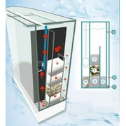 Aquarium Kit Upright Luxury Large Fish Tank Large Glass Fishbowl Glsaa Bar for Patios Living Office Room and Kitchen 47.3*49.6*15.8in 124Gal