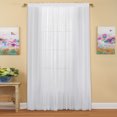 thumbnail image 2 of Collections Etc Decorative Classic Privacy Sheer Window Curtain Panel, Rod Pocket Top, White, 59" X 84", 2 of 2