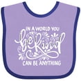thumbnail image 3 of Inktastic Inspirational Quote In a World You Can be Anything be Kind Boys or Girls Baby Bib, 3 of 4