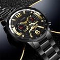 thumbnail image 4 of Fashion Sport Men's Stainless Steel Steel Band Quartz Analog Wrist Watch, 4 of 8
