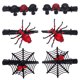 thumbnail image 1 of 6pcs Halloween Spider Hair Clips Rhinestons Spider Web Skull Clips Barrettes, 1 of 5
