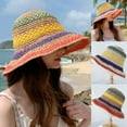 thumbnail image 2 of Women Sun Hat One Size Regular Fit Breathable Rainbow Colors Bucket Hat, 2 of 8