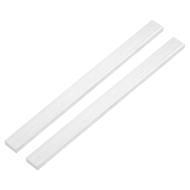 Uxcell Square 6063 Aluminum Flat Bar, 2Pack 1/4" Thickness 1" Width 12" Length