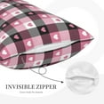 thumbnail image 3 of Susaid Heart Plaid Print Pillowcases Multiple Size, Pillow Cover Super Soft Envelope Closure Standard Pillow Case-14"x20", 3 of 6