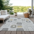 thumbnail image 6 of Addison Rugs Chantille Indoor/Outdoor Transitional Geometric Gray Washable Rectangle Rug, 3' x 5', 6 of 6