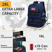 Double Deck Cooler Backpack for Men,Large Lunch Backpack, Soft Cooler Bag Insulated Leak Proof Lightweight