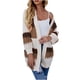 thumbnail image 2 of Pntutb Mujer Moda Color a juego Mangas largas Punto Cardigan Suelto tops Blusa Suéter Pntutb Pntutb-5018, 2 of 5