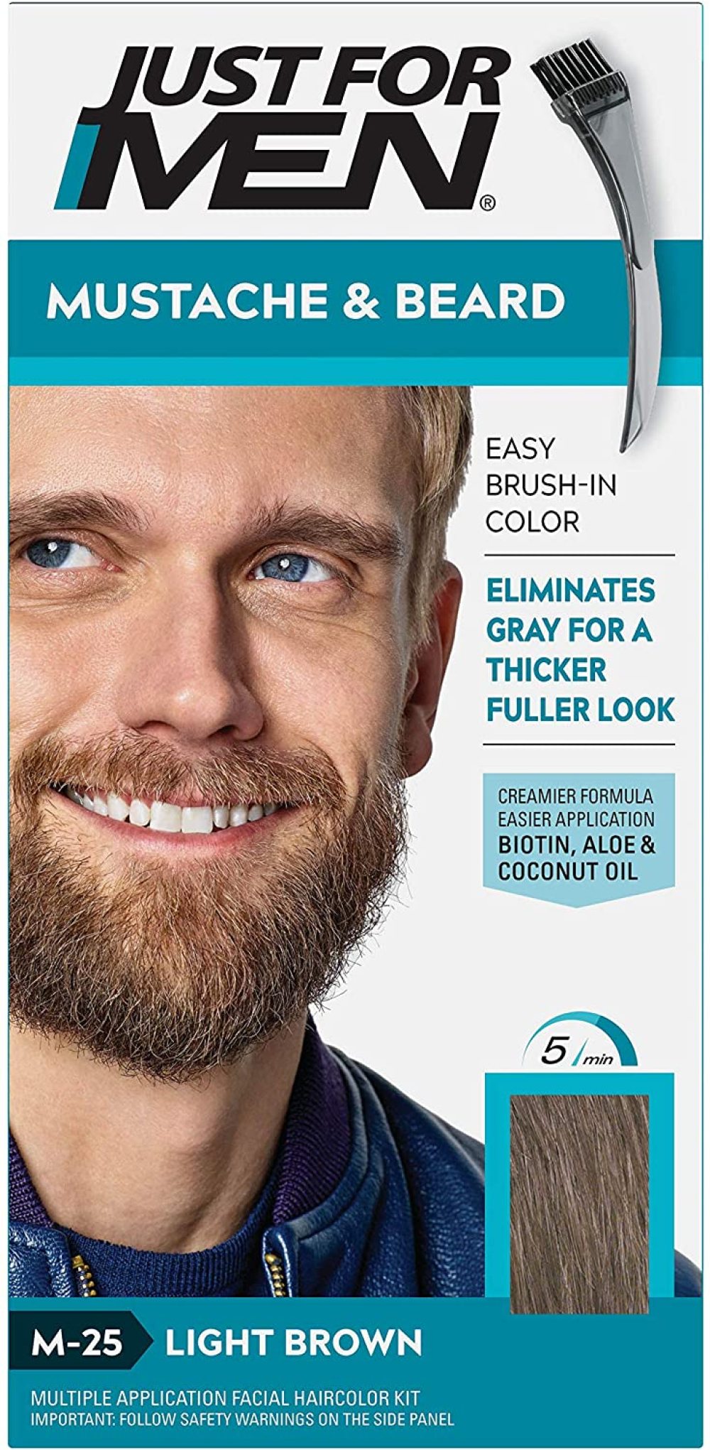 "TaliaPosy BrushIn Color Gel, Mustache & Beard M25 Light Brown 1 Each
