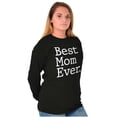 thumbnail image 4 of Best Mom Ever Mothers Day Present Women Plus Size Long Sleeve Graphic Tee Brisco Brands 2X, 4 of 5