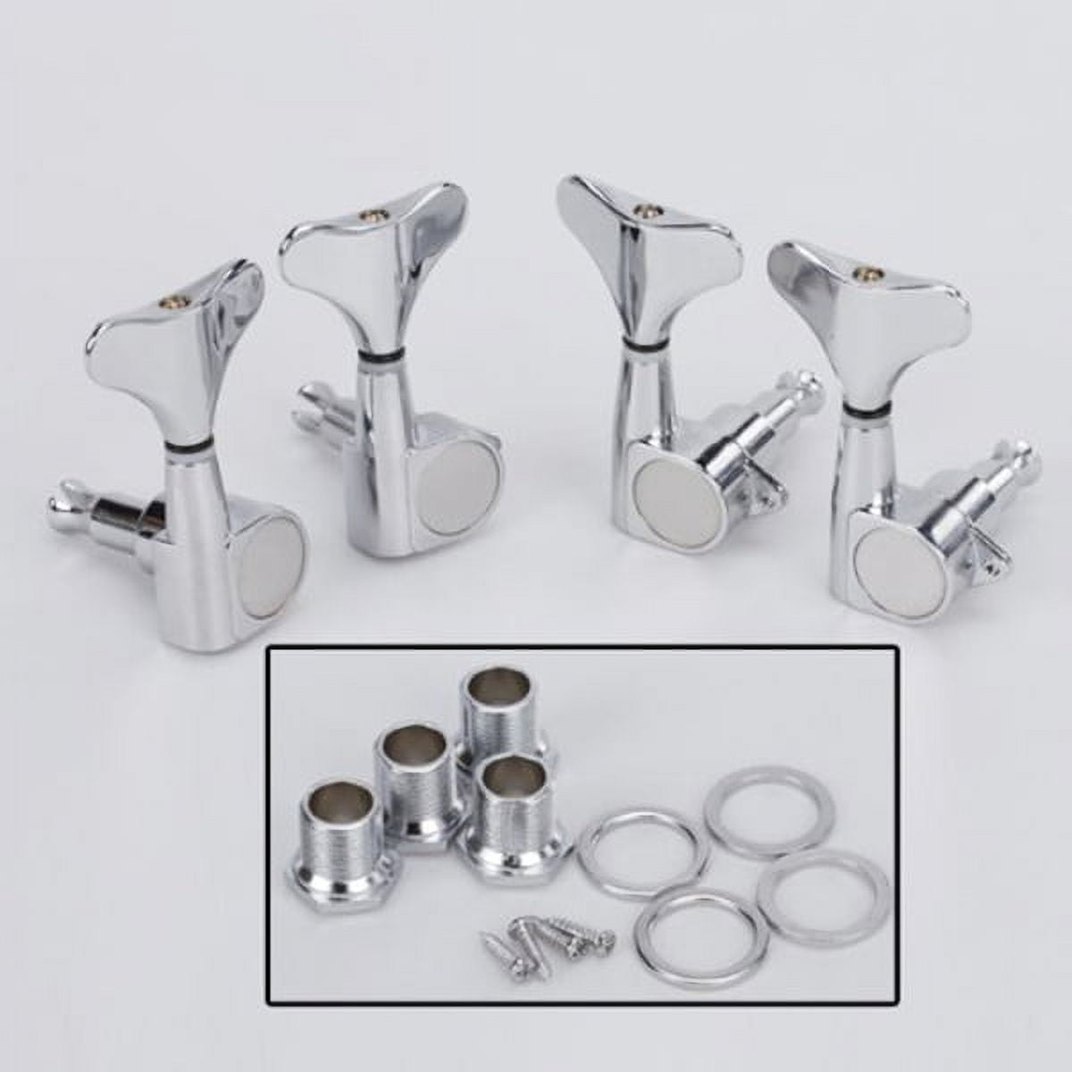 Raindrops 12 pcs  4R Bass Tuners Machine Heads Tuning Pegs (Silver)