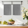 thumbnail image 3 of Vintage Dark Gray Kitchen Towels Set of 3, Farmhouse Retro Solid Color Linen Texture Absorbent Dish Towels for Kitchen, Microfiber Hand Towel, Quick Drying Tea Towel for Cleaning Dishcloths, 3 of 7
