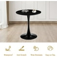 thumbnail image 6 of Round Dining Table, 27.6" Tulip Kitchen Round Dining Table for 1-2 People with Metal Pedestal Base and MDF Tables Top, Mid-Century Tables for Home, Dining Room, Cafe, Black, 6 of 14
