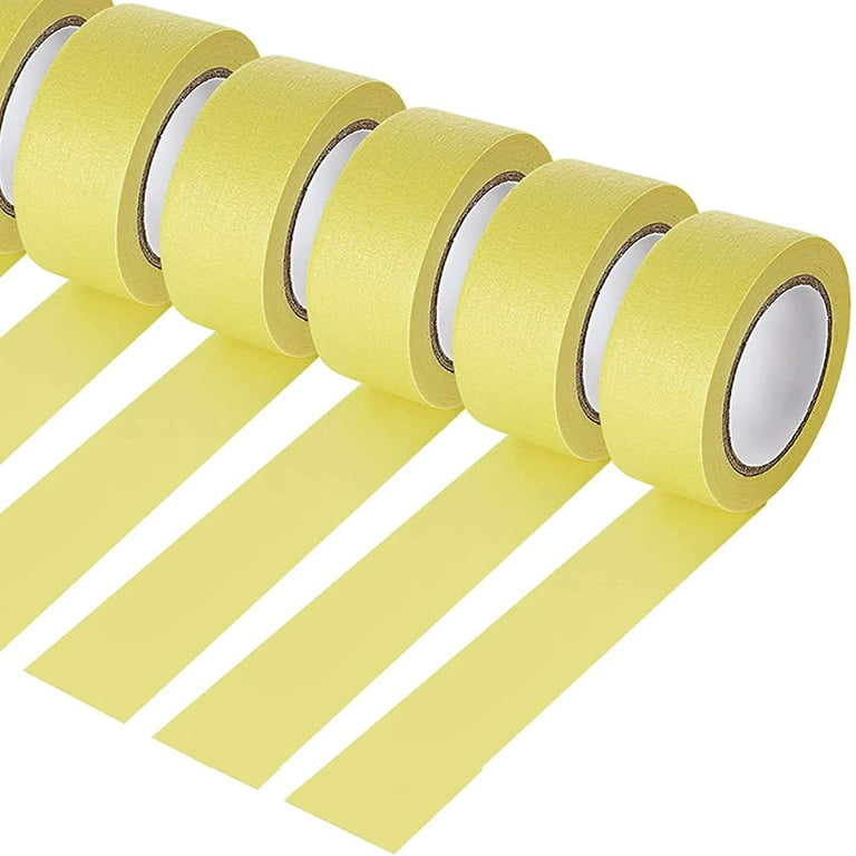 HLARTNET Pinstripe Thin Painters Tape, 8 Rolls Yellow Painters Tape 1/16, 1/8, 1/4 and 1/2 inch Wide x 52 Yard Long Automotive Masking Tape for DIY