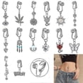 thumbnail image 2 of 1pc Fake Belly Button Ring Fake Clip On Belly Piercing Non Piercing Navel Ring, 2 of 5