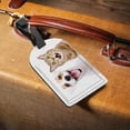 thumbnail image 3 of GZHJMY Cute Dog and Cat Luggage Tags Set of 2, PU Leather Travel ID Label with Privacy Name Card Cover for Travel Bag Suitcase Decoration, 3 of 6