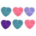 thumbnail image 1 of 6Pcs Silicone Washing Tools Makeup Tools Cleaning Scrubber (Mixed Color), 1 of 1