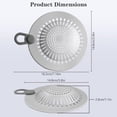 thumbnail image 3 of FENGGHAO Silicone Drain Hair Catcher With Suction Cups Flat Shower Drain Cover Anti Clog Filter Strainer For Bathroom Bathtub Kitchen Sink Grey, 3 of 7