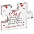 thumbnail image 3 of WUSUOWEI 1PCS Fathers Day Dad Gifts from Daughter Son,Engraved Acrylic BlockPuzzle Keepsake Clear Acrylic Block Decorations Meaning Gift for Birthday Father's Day Thanksgiving, 3 of 8