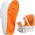 thumbnail image 1 of Women's Men's Arch Support Memory Foam Insole (7/7.5uk, Orange), Comfortable Massage Insole, Sports Shoes, Sneakers, Work Boots, Breathable Shock Abso, 1 of 5