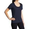 thumbnail image 4 of Mafoose Women's Short Sleeve Posi-UV Pro Scoop Neck Tee True Navy 4X-Large, 4 of 5