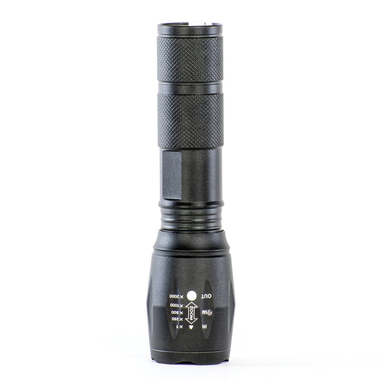 Dorcy Ultra HD LED 200 Lumens Rechargeable Flashlight with Power Bank,  Black, 41-4379
