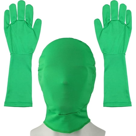 Image of Chromakey Green Screen Gloves Hood Chroma Key Green Glove Hood Invisible Effects Background Chroma Keying Green Gloves