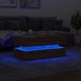 thumbnail image 3 of vidaXL Coffee Table with LED Lights Brown Oak 90x50x40 cm, 3 of 5