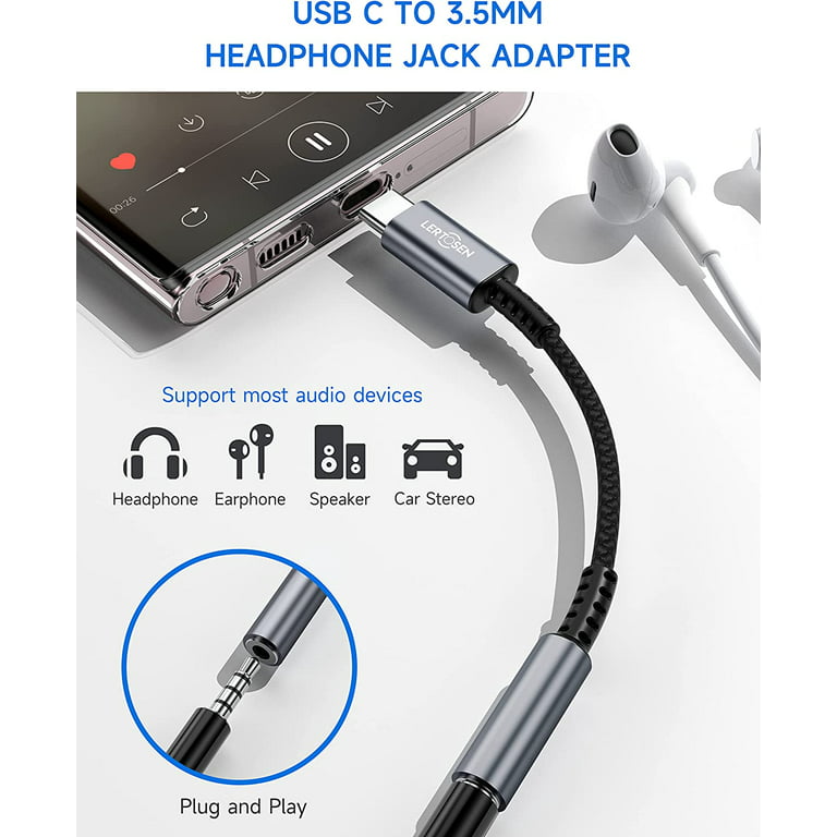 UGREEN Adaptador USB C a Jack 3.5 mm, DAC Chip HiFi Audio