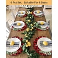 thumbnail image 4 of 13 Inch Round Placemats Set of 6, Red Plaid Christmas Non Slip Heat Insulation PP Table Mats, Snowman Snowflake Gifts Xmas Tree Washable Place Mats for Kitchen Dining Party Table Decor, 4 of 7