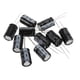 thumbnail image 1 of black 2200uF 25V Radial Aluminum Electrolytic Capacitors 1.3*1.3*2.1cm, 1 of 5