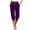 Purple, variant on Bmisegm Women's Fashion Casual High Waist Drawstring Joggers Capris, Solid Color Print, Wine, Size S