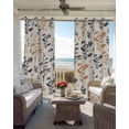 thumbnail image 3 of Orange Grey Botanical Black Out Curtains 84 Inch Long for Living Room, Rustic Country Spring Floral Summer Leaf Blackout Curtain Shade Thermal Window Curtains Grommet Drapes 42"x84" 2 Panels, 3 of 8
