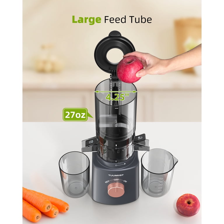 TUUMIIST Juicer Machines, Cold Press Masticating Juicer, 4.6