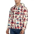 thumbnail image 3 of Lsque Rocket Pattern Pattern Casual Men's Hoodie,Hooded Sweatshirt with Kangaroo Pocket,Pullover Hoodie-3X-Large, 3 of 7