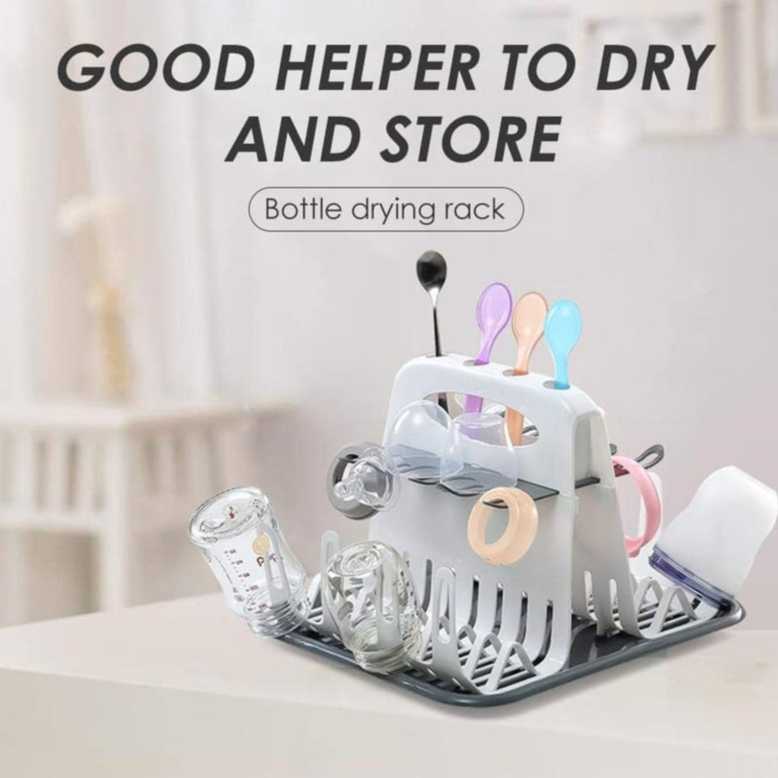 Modern Minimalist Bottle Draining And Drying Rack For Babies Tableware Cleaning Bottle Box Nipple Portability And Organization