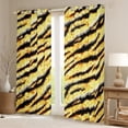 thumbnail image 2 of Homewish Chic Glitter Print Blackout Curtains Set of 2 (52x84 Each),Safari Tiger Lines Window Curtains,Yellow Black Curtains and Drapes For Girls Kids,Microfiber Bedroom Decor, 2 of 6