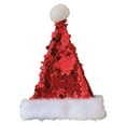 thumbnail image 6 of Santa hats Sequin Hat With Ear Festive Holiday Party Novelty Cap For Winter Outdoor Activities small santa hats, 6 of 7