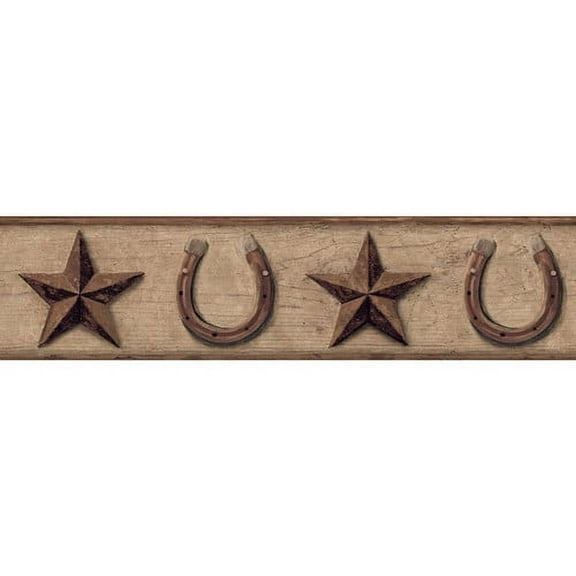 York Wallcoverings BG1673BD Western Star Border